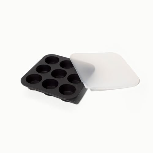 Image of Anyday 2-Tbsp Silicone Freezer Tray with Silicone Lid for Baby Food, Sauces, Garlic, Herbs | Plastic-Free Freezer Molds | 1 Oz Baby Food Puree Ice Cube Tray Reusable