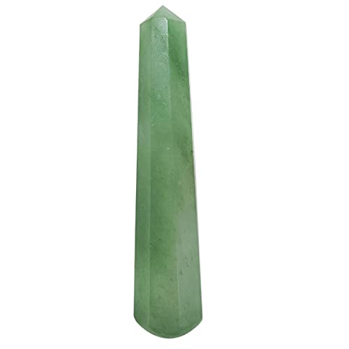 Image of Green Aventurine Crystal Wand for Reiki Healing 50-100 Gm | Natural Crystals Stone Wand for Vastu Meditation Massager Tool