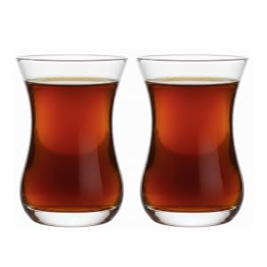 Premium Clear Glass Tea Cup | Elegant Tulip Shape Glass 150 ML, Set Of 2 | Heat Resistant Transparent Tea Glass | Small Glass Cup for Tea, Coffee, Milk, Herbal Drink | Modern Aesthetic Drinkware