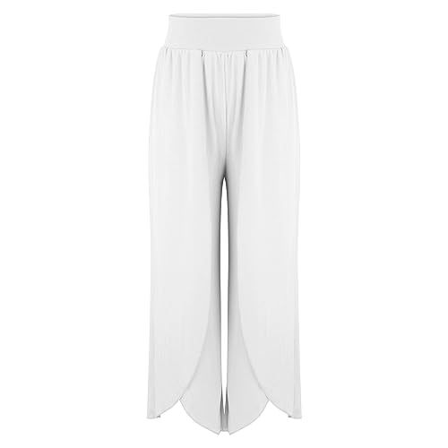 Rouingdd Culottes Hosen Damen Sommerhose, Wickelhose mit Schlitz Weites...