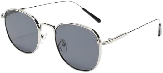 ZOSMIC Black Grey Rectangular UV Protection Polarized Sunglasses for Men & Women Unisex Daily Beach Retro Wear
