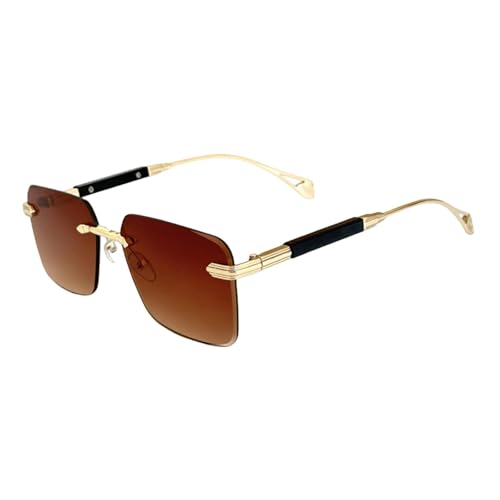 Lunettes de soleil vintage anti fatigue, style sans monture homme femme
