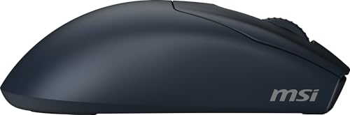Image of msi Forge GM340 W Navy Gaming Mouse, 12800 DPI, 50M+ Clicks Micro Switch, Optical Sensor, Ergonomic Ambitextrous Hand Design, RGB Light