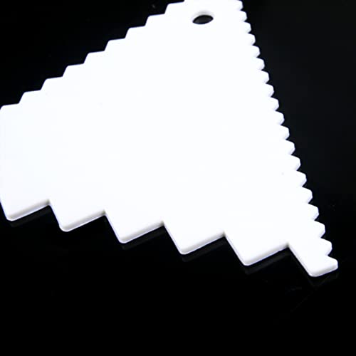 BESTonZON Dough Scraper 4sets Tools Dough Triangular Comb Cakes Random Icing Section Decorating Scrapers Chocolate Color for Buttercream Side Convenient Smoother Scraper Cake Chocolate Cake - Image 4