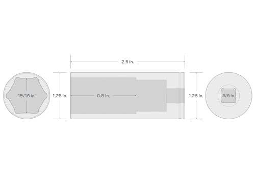Image of TEKTON 3 /8 Inch Drive x 15 /16 Inch Deep 6-Point Socket | SHD13024
