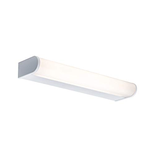 Paulmann 70878 Aplique LED Arneb Incl. 1x9 W IP44, Techo, Blanco, lámpara de baño, Aluminio, acrílico, luminaria para Espejo 3000 K, 9 W