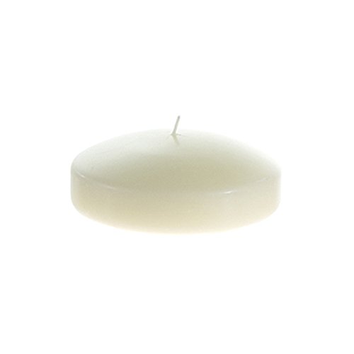 Mega Candles 24 pcs Unscented Ivory Floating Disc Candle, Hand Poured Paraffin Wax Candles 3 Inch Diameter, Home Décor, Wedding Receptions, Baby Showers, Birthdays, Celebrations, Party Favors & More