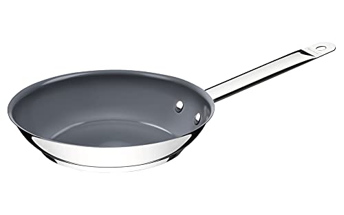 Frigideira Rasa Tramontina Professional em Aço Inox com Fundo Triplo e Revestimento Interno em Cerâm