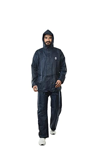 Image of Bike Rider Rain Coat for Men Waterproof Raincoat with Hood Rain Coat For Men Bike Rain Suit Rain Jacket Suit with Storage Bag.