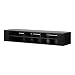 City Life Wall Mounted Media Console - 66" Wide - Extra Storage - Black Oak - By South Shore