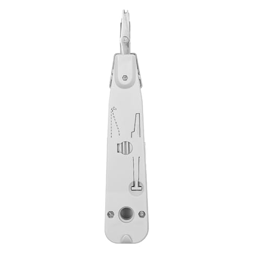 Alnicov Punch Down Tool Ethernet Krone Type Tool for RJ45 Wall Socket Cat5 Cat6 Ca7 Network Telecom Phone Cable Socket Impact IDC Data Punchdown with Wire Stripper Combo Terminal Insertion Tools White