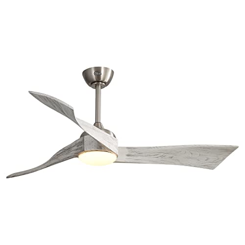 Sofucor 52″ Wood Ceiling Fan Indoor with Light and Remote Control, 6