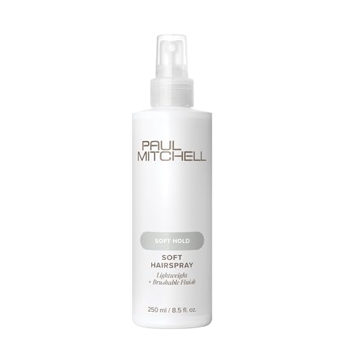 Paul Mitchell Soft Hairspray, Lightweight, Soft Hold + Brushable Finish, For All Hair Types, 8.5 fl oz