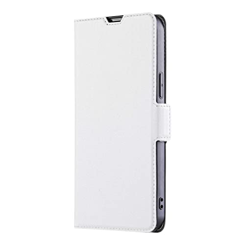 Fansipro Étui portefeuille pour Huawei Shot X - En cuir synthétique de qualité supérieure - Fin - Avec fente pour carte - Pratique - Blanc