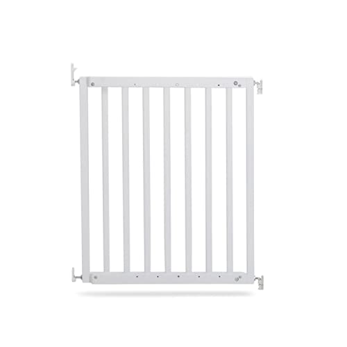 Geuther 2710 Schwenk-Türschutzgitter Danny | Passung: 63,5-105,5 cm | Höhe 75 cm | Sicherheitsgitter für Kinder | 2-Aktionen-Sicherheitsverschluss | barrierefrei | in 4 Farben erhältlich | Weiß