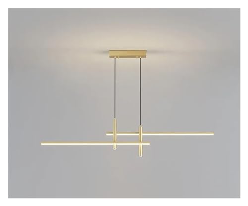 Suspension LED réglable en métal doré 100 cm avec éclairage moderne à intensité variable