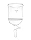 QWORK® Glas Buchner Trichter Filter, Buchner Filtertrichter, Mittlerer Fritte (G2) Laborglaswaren, 94 mm Innendurchmesser, 100 mm Tiefe, mit 24/40 Standard Taper Innengelenk, 500ml