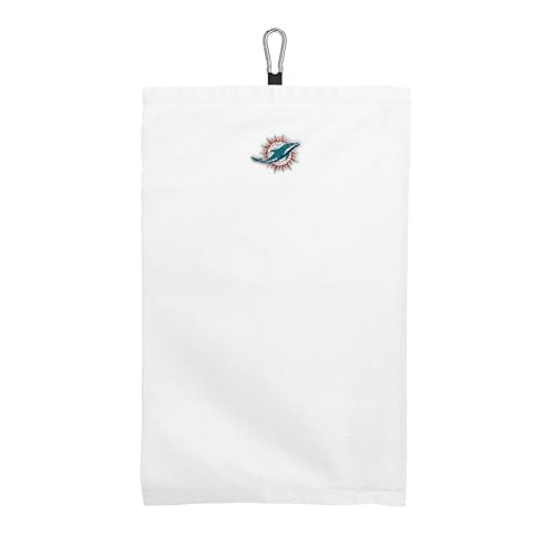 NORTHWEST Miami Dolphins NFL Team Logo Micro Fiber Tri-Fold Golf Towel 16 x 24 Inches
