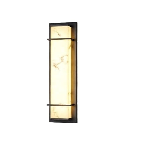 Applique murale extérieur marbre de luxe et colonne lumineuse 70cm