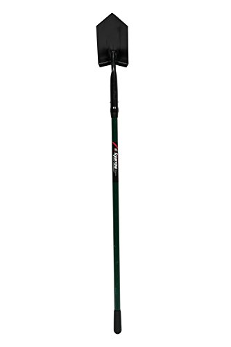Kenyon 89136 S550 Irrigation Trenching Shovel with 53' Extended Professional Grade Fiberglass Cushion Grip Handle, 35 Degree 6' Forward Turned Boot Saver Head