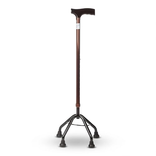 GARANTISCE UN EQUILIBRIO SUPERIORE: Progettato per chi trova il bastone classico insufficiente. La base quadripode offre 4 punti di appoggio simultanei che distribuiscono il carico corporeo su un'area rettangolare (25x18 cm), fornendo una stabilità strutturale che 