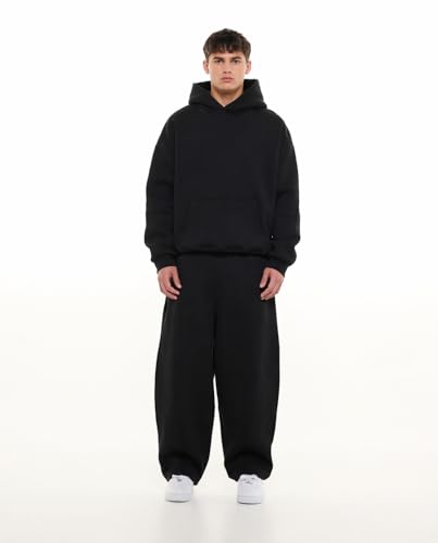 Image of BE SAVAGE 320 GSM Heavyweight Baggy Trackpant for Men Sweatpants for man Oversized Track Pant Side Pocket
