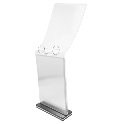 Unomor A5 Flip Display Card Sign Holder Base Menu Stand for Display 6 Page Vertical Flyer Stand Paper Holder