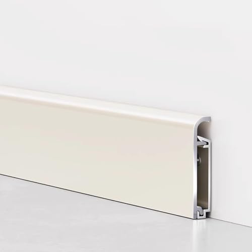 4 zócalos de aluminio de 125 cm de altura, 6 cm de altura, ideal para armarios de baño y cocina, duradero y elegante (rompe)