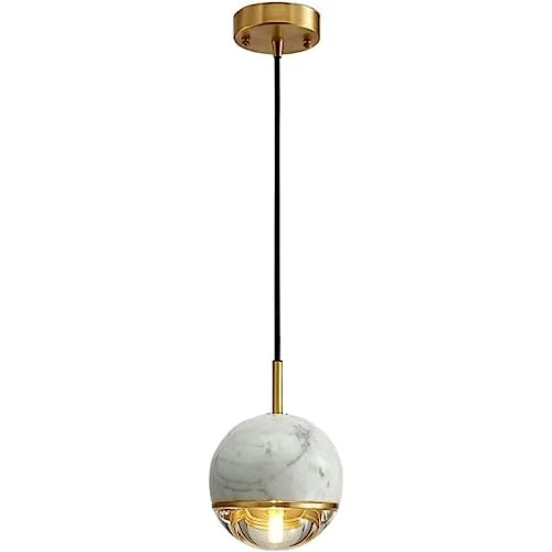 Suspension en laiton créative et marbre véritable, l'alliance du luxe pour salon