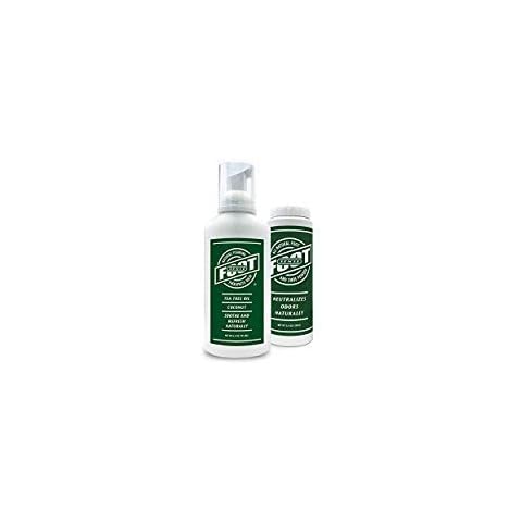 FOOT SENSE Wash and Care Bundle - Natural Therapeutic Wash 6.5 oz and All Natural Foot and Shoe Powder 3.5 oz - Help Fight Foot and Body odor, Jock Itch, Athletes Foot Cover