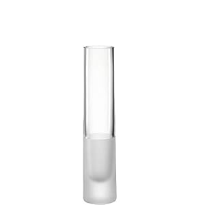 Leonardo Novara 018633 Solifleur Vase in Satin Glass, 1 Piece, Tall, Narrow Decorative Vase for Single Flowers, Cylinder-Shaped Design, Height 24 cm, 018633