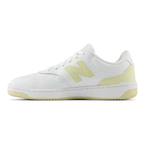 New Balance Women's BBW80 V1 Sneaker, White/Pale Moss, 10.5 M