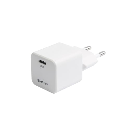 Estuff Infinite Usb-C Charger Eu Pd 30W Gan. 1 X Usb-C. White, My1W2Zm/A (30W Gan. 1 X Usb-C. White. Recycled Plastic)