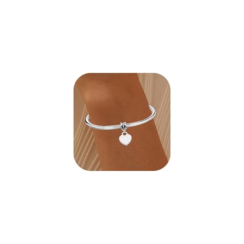 Aosyoisk Initial Letter Bracelet for Women and Girls.Silver Bracelet Gifts Adjustable A-Z Charm Bracelets Jewellery