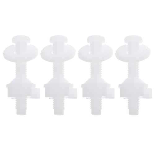 KESYOO 4個 トイレカバー固定ネジ パッキン付き 耐久性便座交換用ボルト ユニバーサル設計で簡単取付 トイレ部品補修用