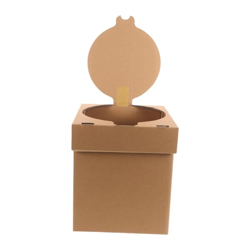 kowaku Camping Folding Toilet Portable Potty Cardboard Multifunctional Storage Box Stool Travel Potty with Lid for Picnic Boat Beach