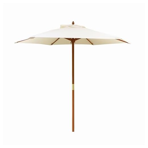 Best solid wood umbrella SOLIDLEAF 6.9' Wooden Garden Umbrella