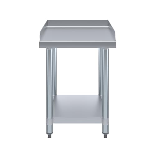 Image of AmGood Stainless Steel Equipment Stand - Heavy Duty, Commercial Grade, with Undershelf, NSF Certified (24 inch Width x 18 inch Length)
