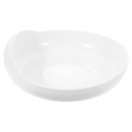 HAPINARY 高齢者用こぼれ防止トレー トレイ 者用ボウル 高齢者用プレートガード シニア食器 丼鉢 スナッ ーサー皿 シニアダイニングボウル 蓋 食品グレードのシリコーン 白い