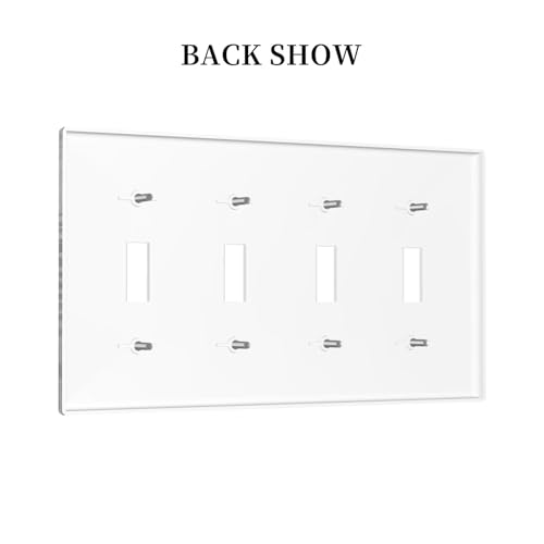 Decorative Light Switch Cover Plate Rustic Deer Elk Forest Grey Wood Board 4 Gang Wall Plate Oversized Quad Toggle Switch Cover Plate Jumbo Faceplate for Farmhouse Decor