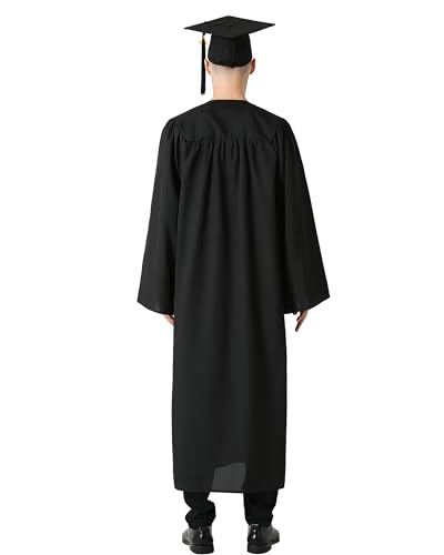 GraduationMall Matte Graduation Gown Cap Tassel Set 2024 for High School and Bachelor - Image 4
