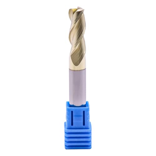 Image of 5 /16 inch 3 Flute Solid Carbide Square End Mill, ZrN Coated for Aluminum | 37 Helix, 5 /16 inch Cutting Dia, 5 /16 inch Shank Dia, 13 /16 inch Length of Cut, 2-1 /2 inch Overall Length, for Milling Aluminum and Copper