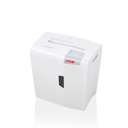 HSM Shredstar X8 - Destructora de documentos, 4.5 x 30 mm, color blanco plata