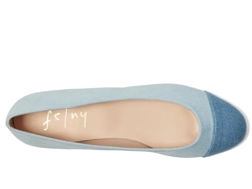 French Sole Women's Nina Ballet Flat, Denim, 92