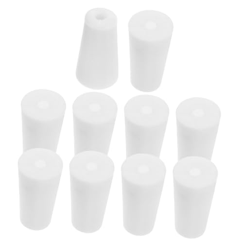 VILLFUL 10pcs Test Tube Silicone Plugs White Silicone Stopper Plug Test Tubes Bungs Stopper Flask Silicone Stopper