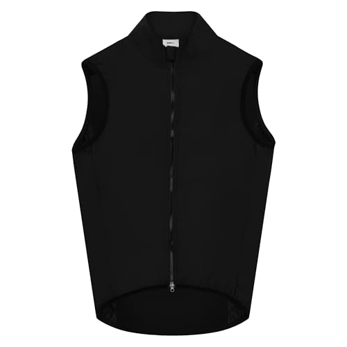 Coconut Ropamo Men's Cycling Vest Windproof Waterproof Cycling Gilet Sleeveless Bicycle Gilet Bike Vest Tops Ultralight (Black, Large)