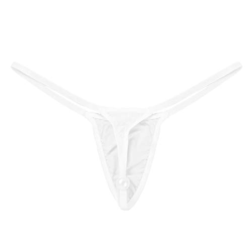 YiZYiF Men's Sexy Pearl Massage G-String Thongs Underwear Low Rise Lingerie Micro Panties4