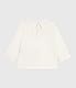 Petit Bateau Baby Mädchen A0COO Langarmbluse, Weiß, 12 Monate