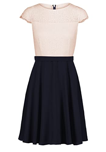 Vera Mont Damen 0145/4825 Kleid, Aufnäher blau/rosa, 36