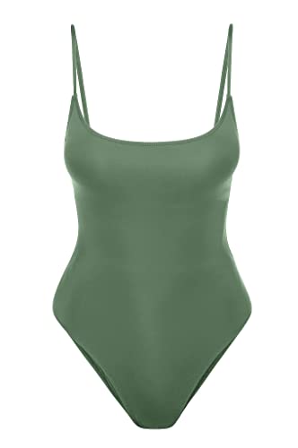 Image of Narecte Sexy One Piece Bathing Suit for Women Tummy Control High Cut One Piece Swimsuit Womens